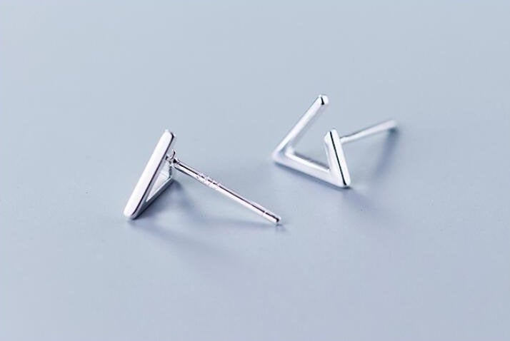 Open Triangle Metal Earring