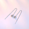 Crystal Floral Threader Earring