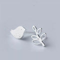 Bird Leaf Mismatched Earring