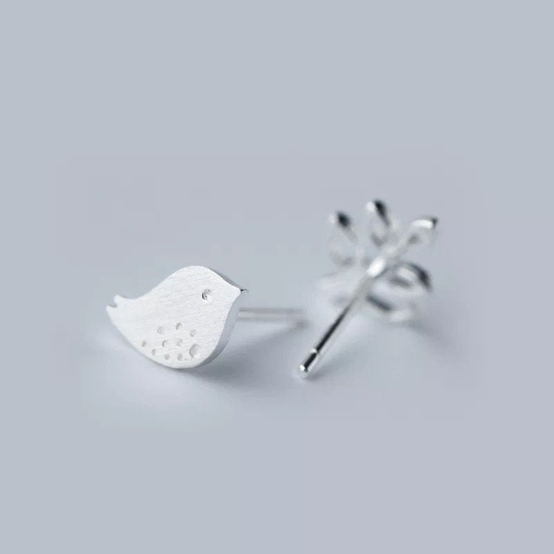 Bird Leaf Mismatched Earring