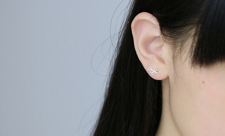 Bird Leaf Mismatched Earring
