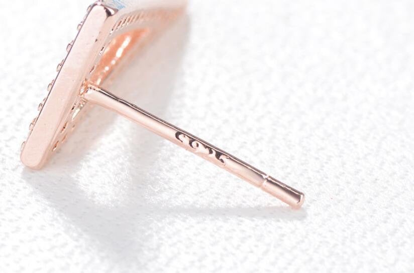 Crystal Triangle Ear Jacket Earring