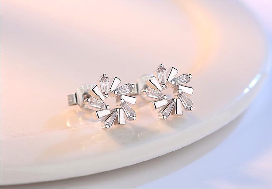 Ice Flower Crystal Stud Earring