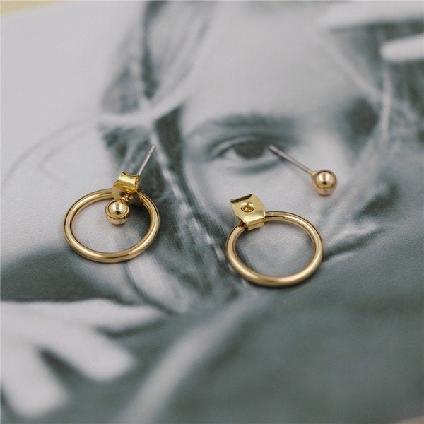 Circle Bead Ear Jacket Earring