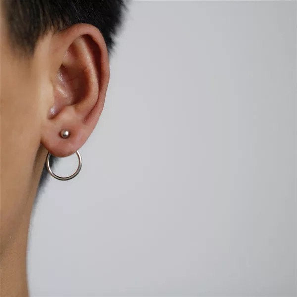 Circle Bead Ear Jacket Earring