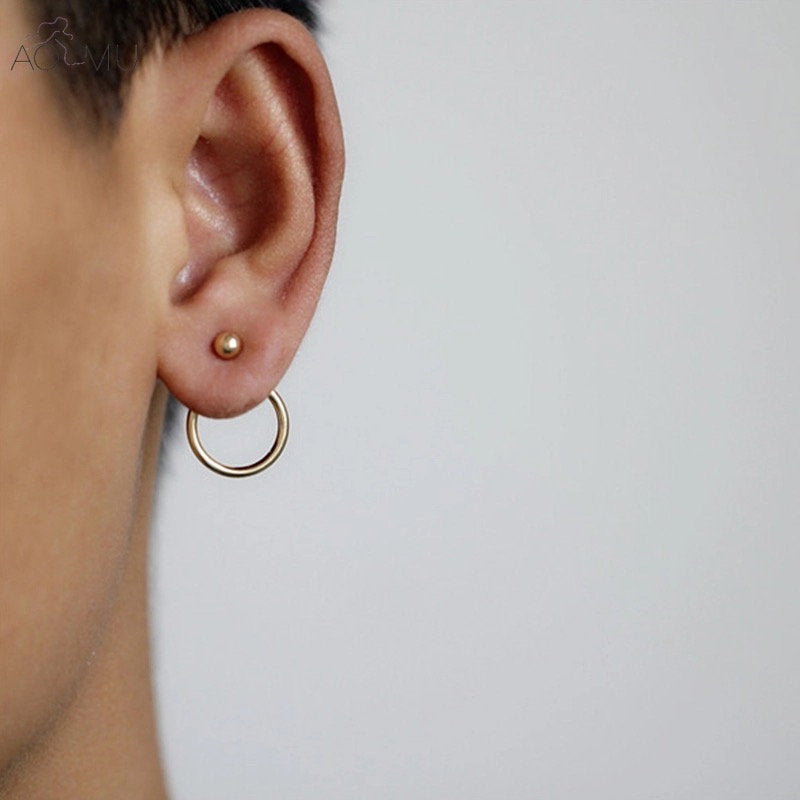 Circle Bead Ear Jacket Earring