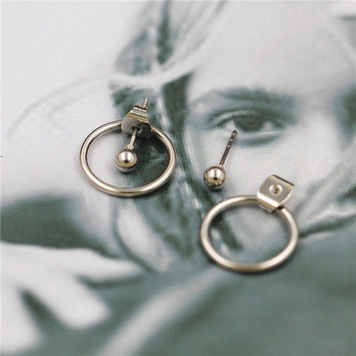 Circle Bead Ear Jacket Earring