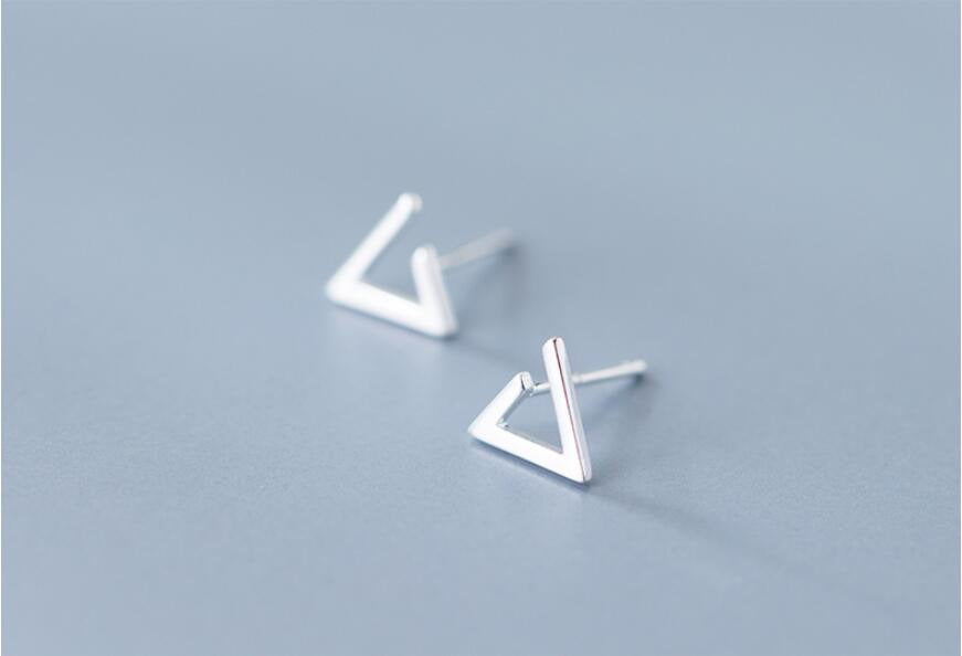 Open Triangle Metal Earring