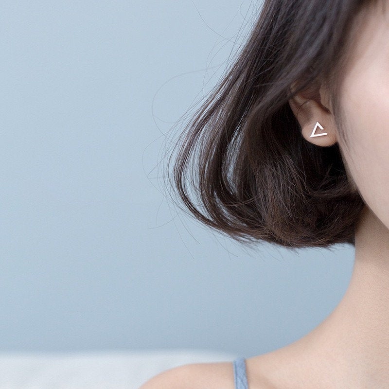Open Triangle Metal Earring