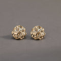 Small Textured Disc Stud Earring