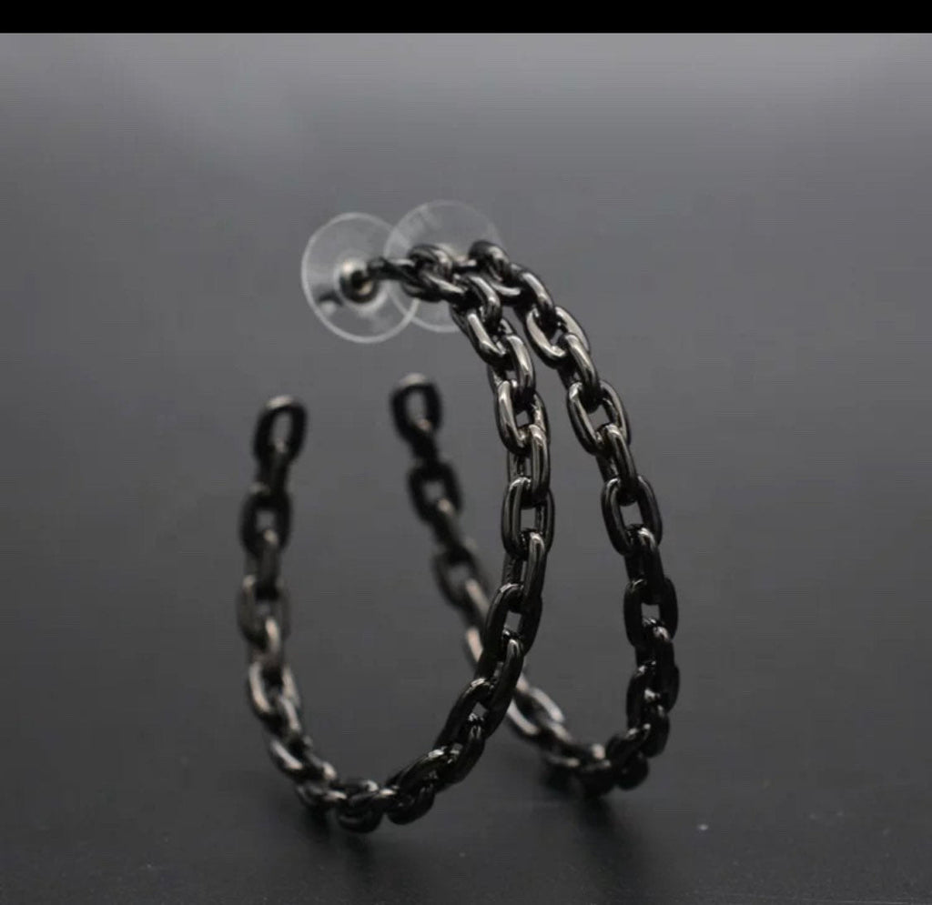 Chain Hoop Metal Earring