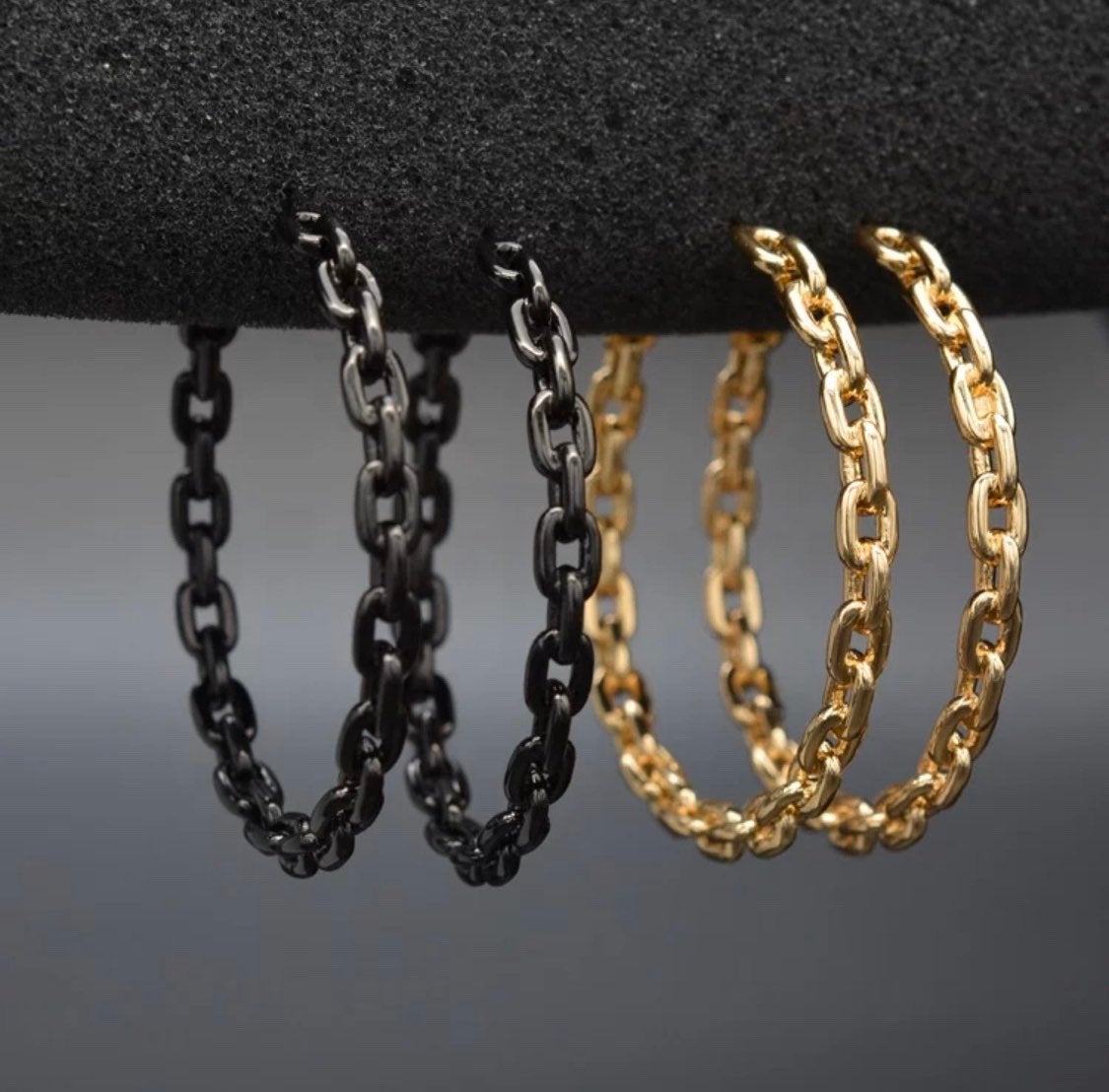 Chain Hoop Metal Earring
