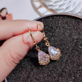 Flowered Teardrop Dangle Earring