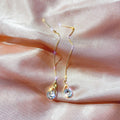 Glossy Triangle Silver Earring