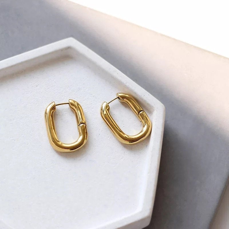 Link Chain Chunky Oval Earring