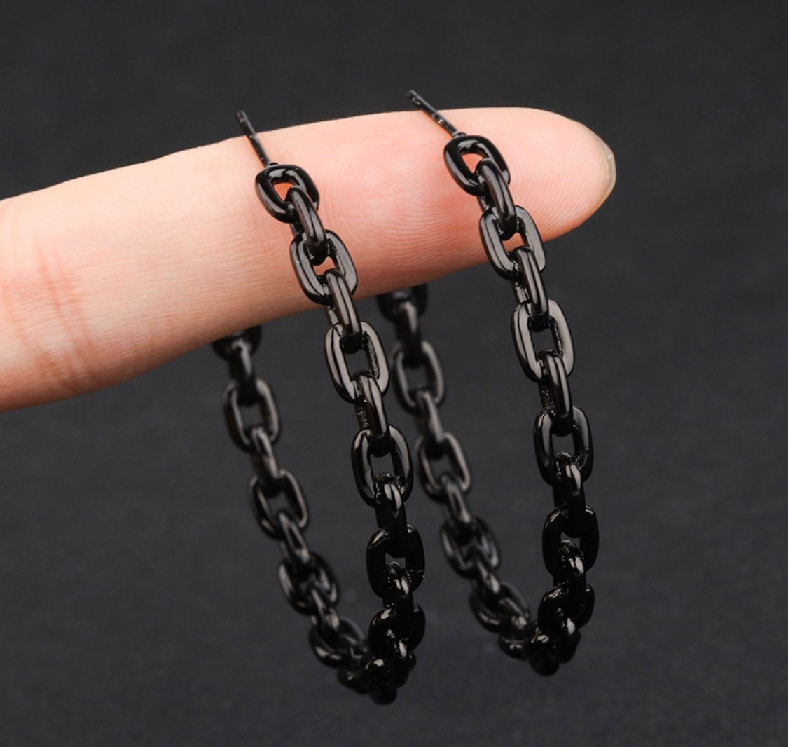 Chain Hoop Metal Earring