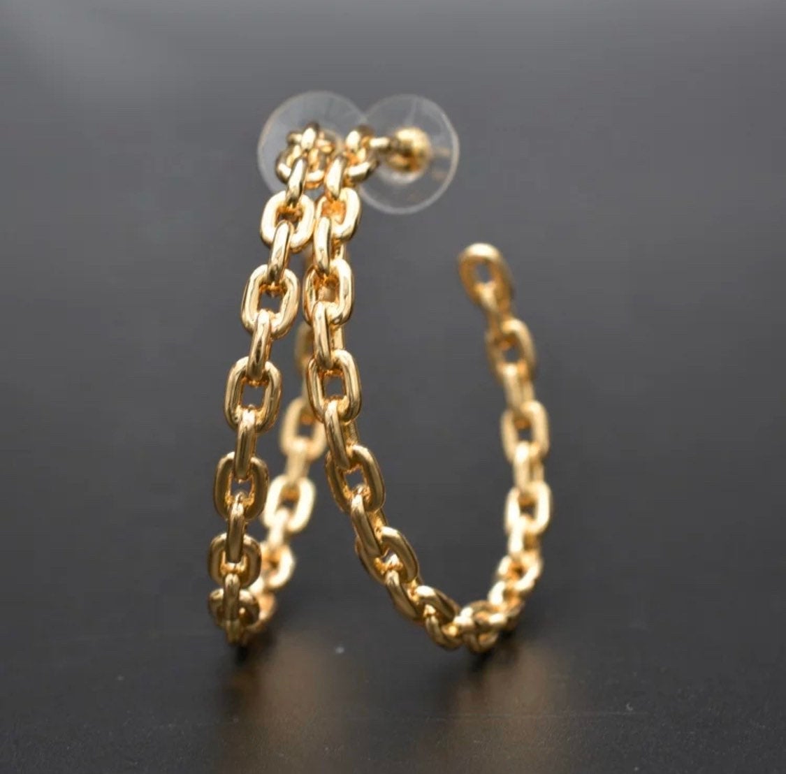 Chain Hoop Metal Earring