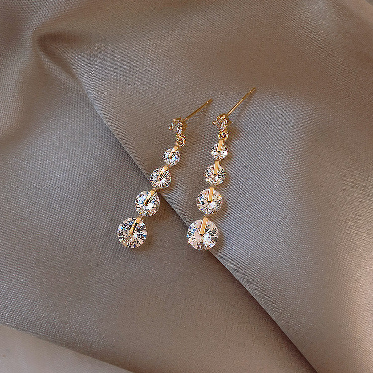 Crystal Dangle Bar Earring