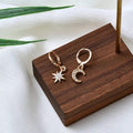 Mismatched Star Moon Hoop Earring