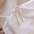 Crystal Teardrop Bar Earring