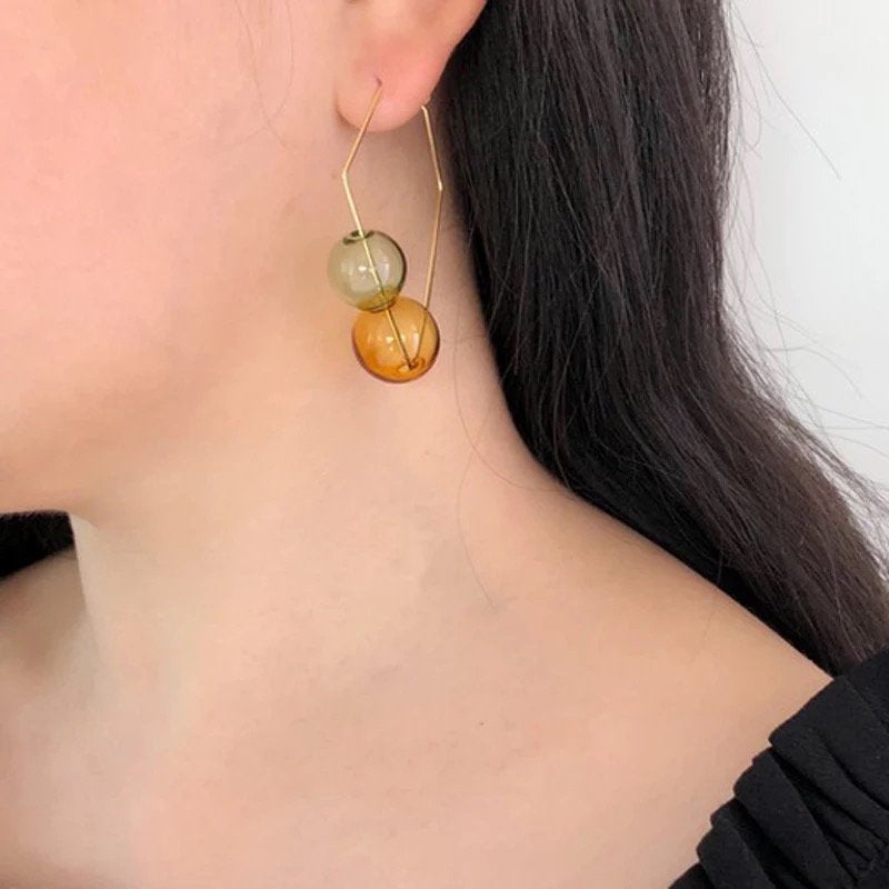 Bubble Geometric Colorful Earring