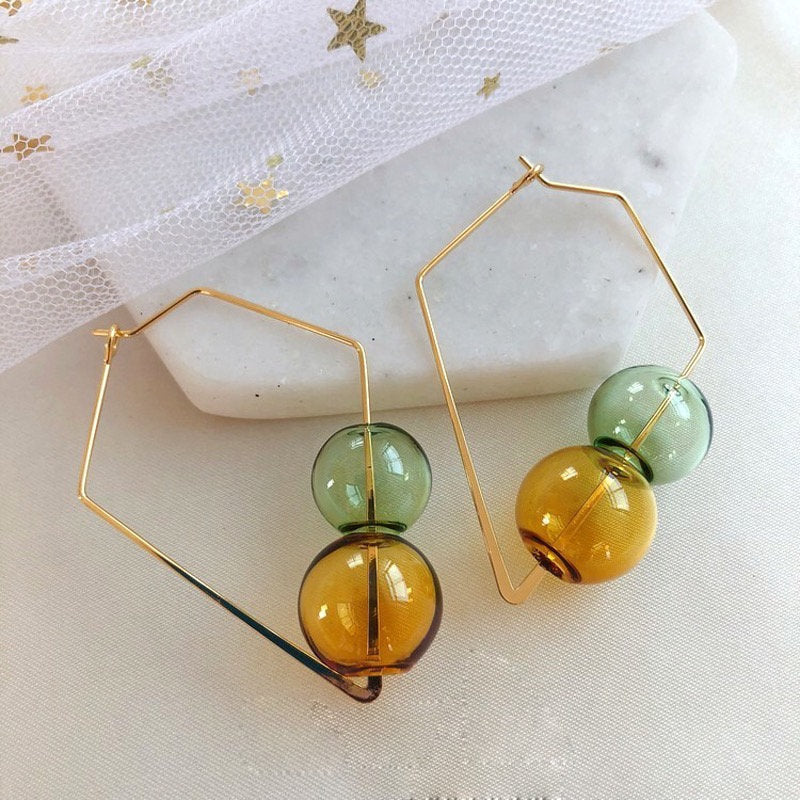 Bubble Geometric Colorful Earring