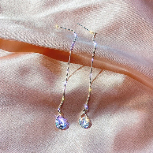 Glossy Triangle Silver Earring