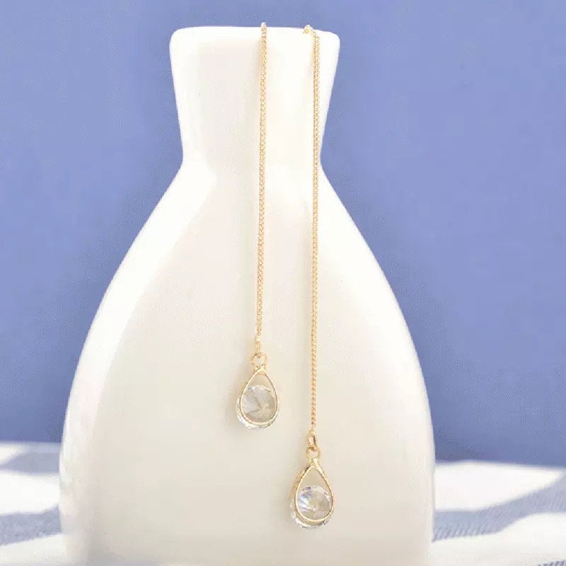 Glossy Triangle Silver Earring