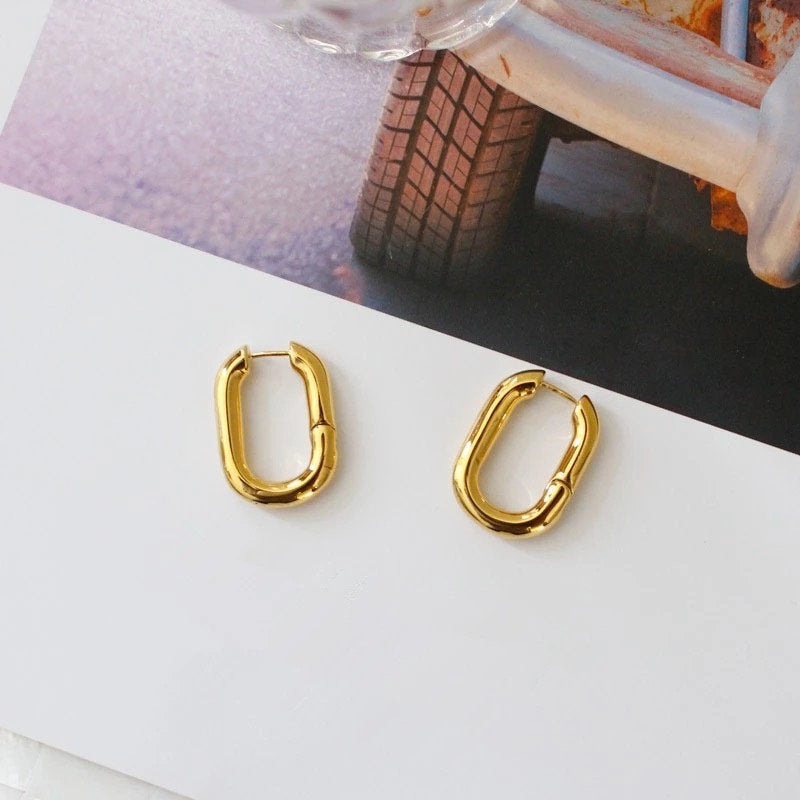 Link Chain Chunky Oval Earring