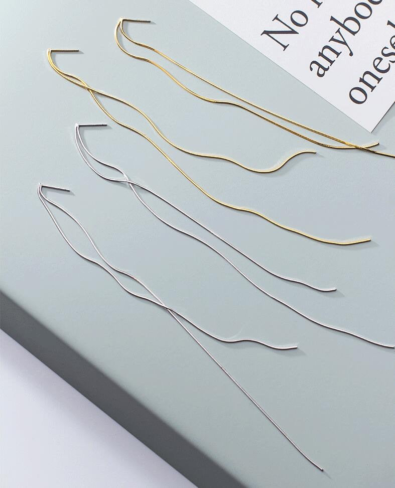 Long Minimalist Tassel Earring