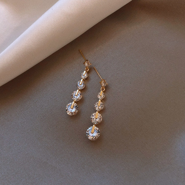 Crystal Dangle Bar Earring