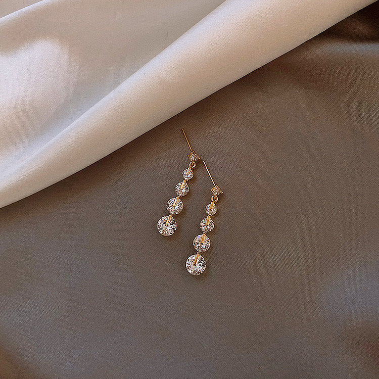 Crystal Dangle Bar Earring