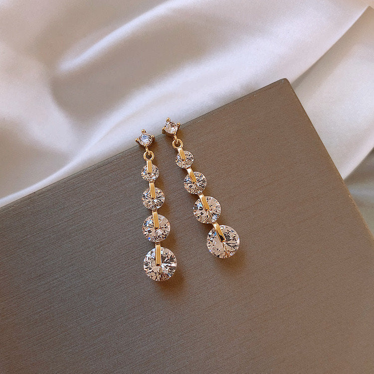 Crystal Dangle Bar Earring