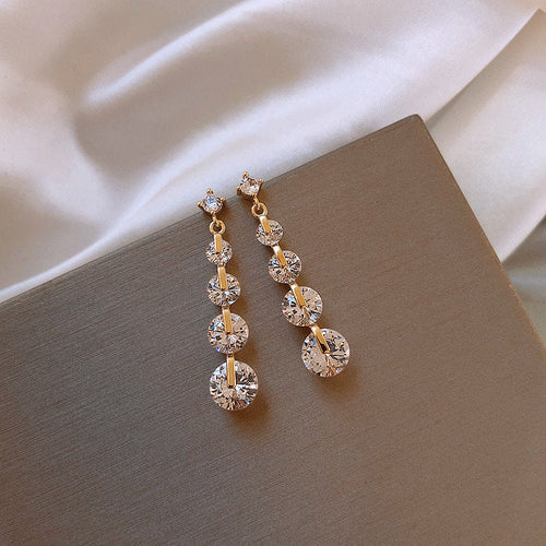 Crystal Dangle Bar Earring