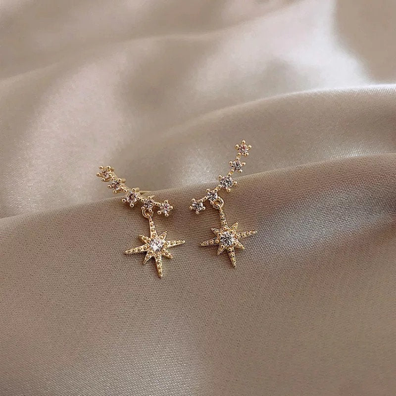Tiny Star Crystal Celestial Earring