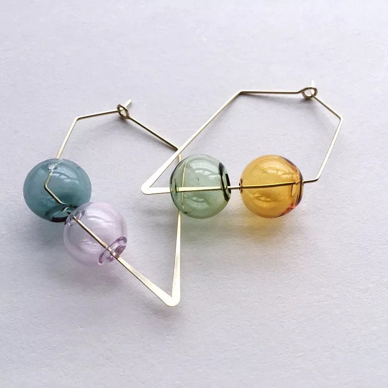 Bubble Geometric Colorful Earring