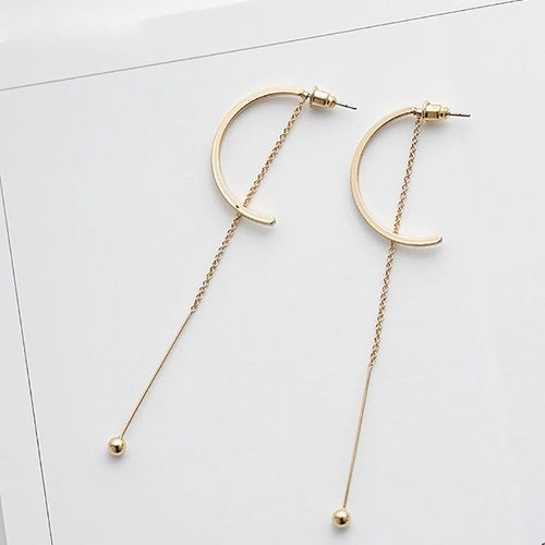 Retro Circle Bar Earring
