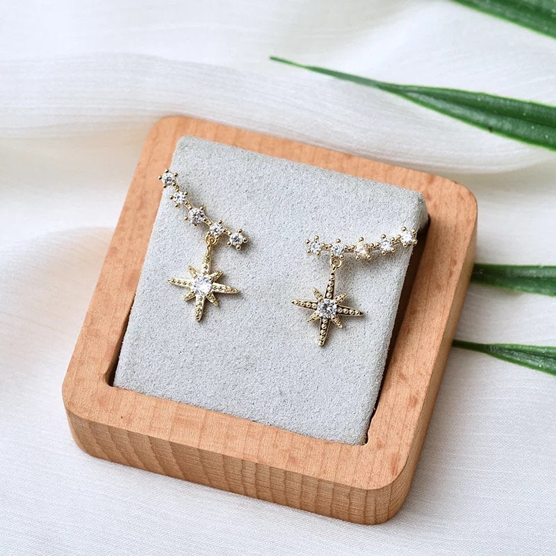 Tiny Star Crystal Celestial Earring
