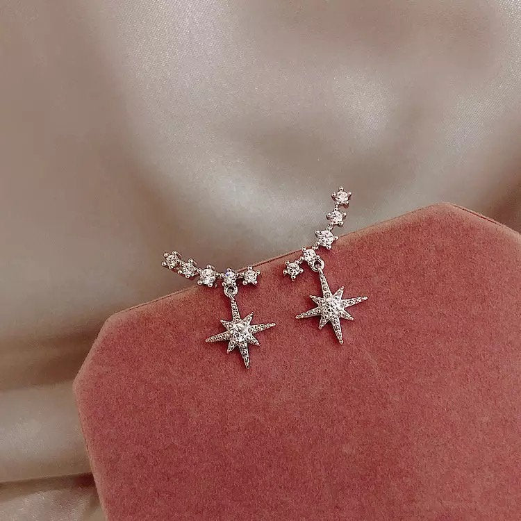 Tiny Star Crystal Celestial Earring