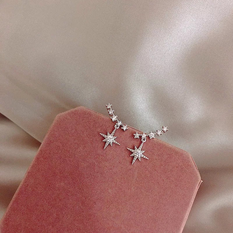 Tiny Star Crystal Celestial Earring