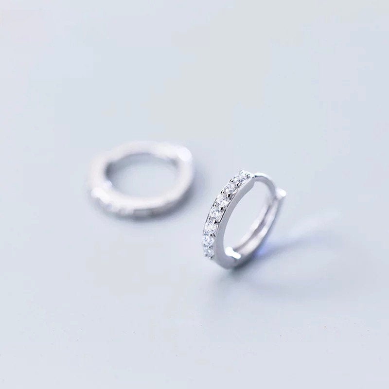 Tiny Crystal Ear Huggie Earring
