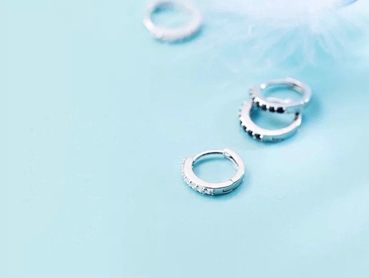 Tiny Crystal Ear Huggie Earring