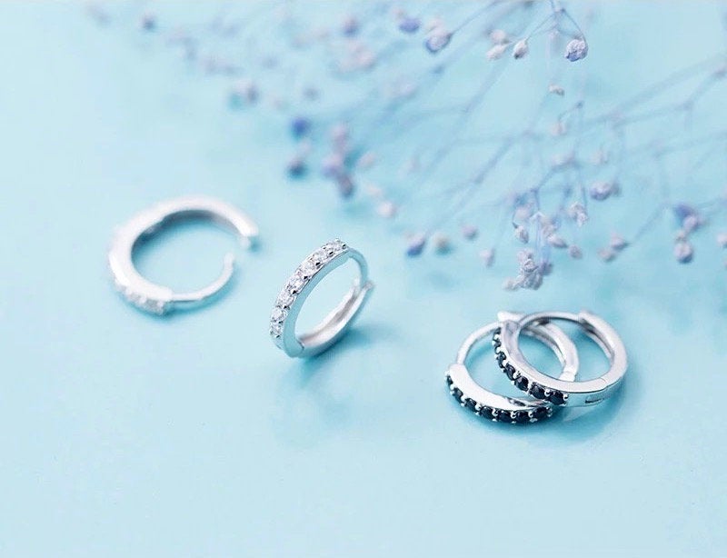 Tiny Crystal Ear Huggie Earring