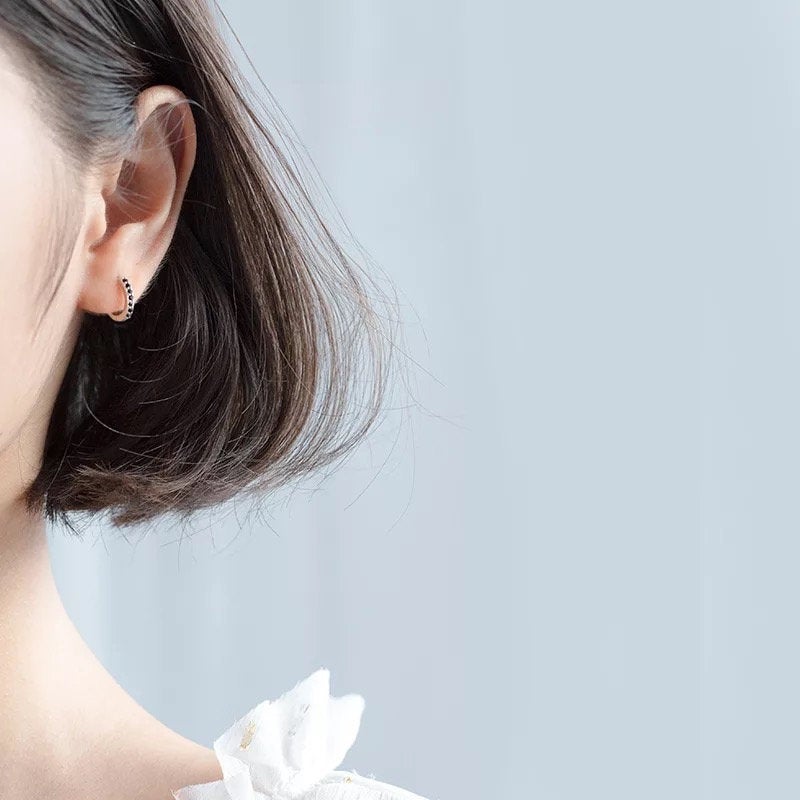 Tiny Crystal Ear Huggie Earring