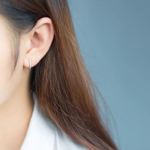 Crystal Paved Ear Huggie Earring