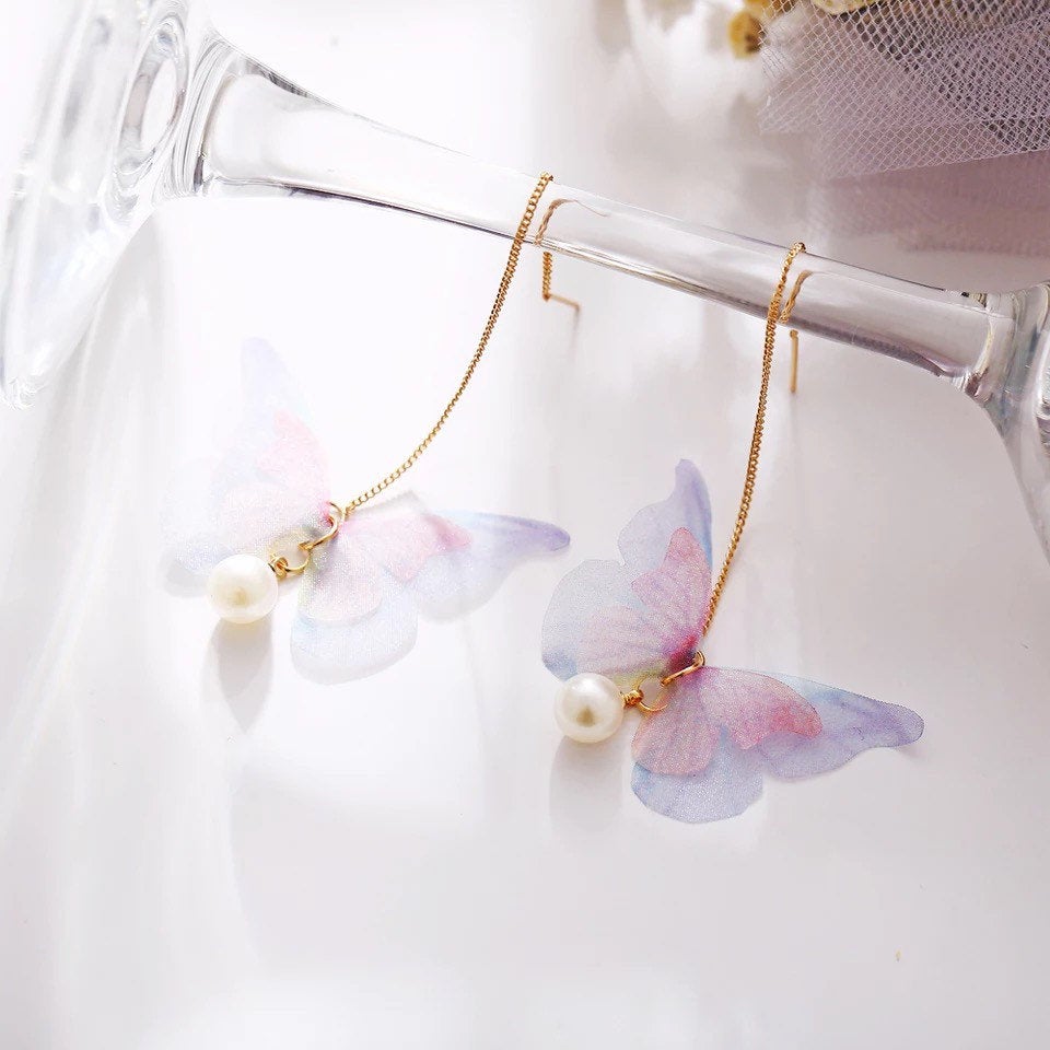 Threader Butterfly Minimalist Earring