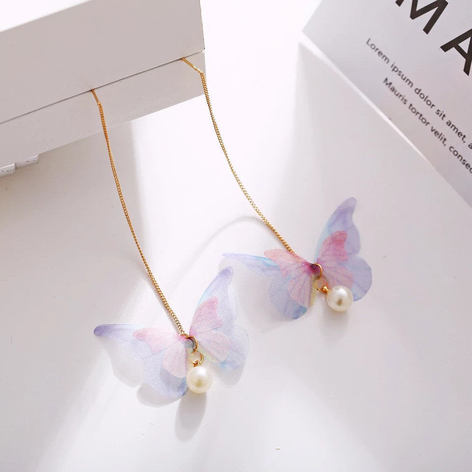 Threader Butterfly Minimalist Earring