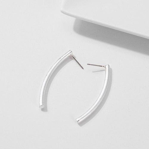 Brushed Metal Bar Earring