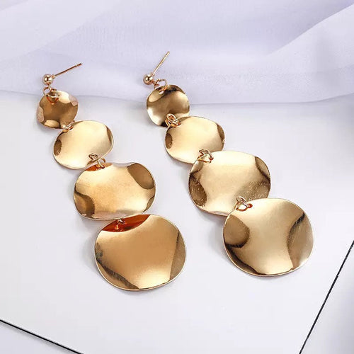 Long Multi Disc Earring