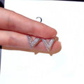 Crystal V Shaped Earring